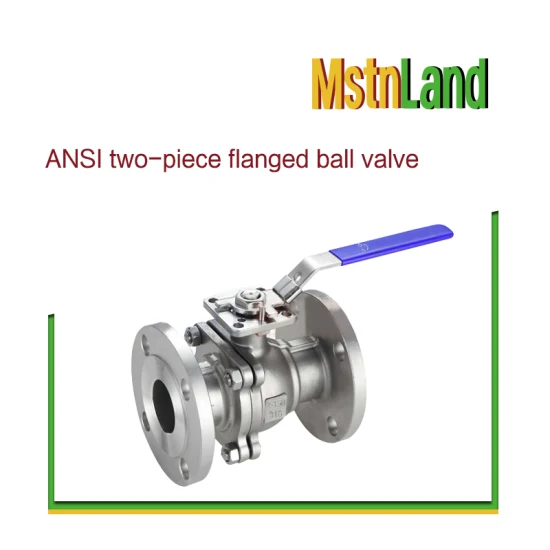 ANSI DN 15-DN 200 ツーピース フランジ付きフローティング ボール バルブ